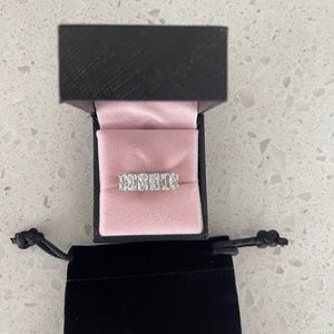 NEW CZ Radiant Cut Infinity Ring Size 4.5